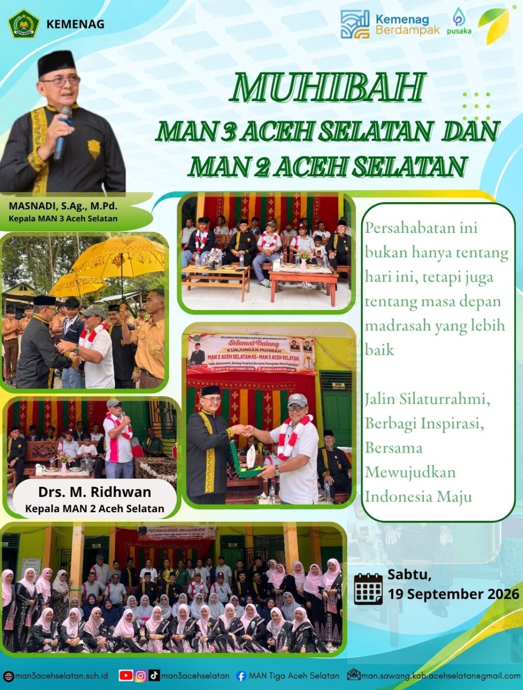 Muhibah MAN 3 Aceh Selatan dan MAN 2 Aceh Selatan : Rajut Silaturahmi, Perkuat Persahabatan 